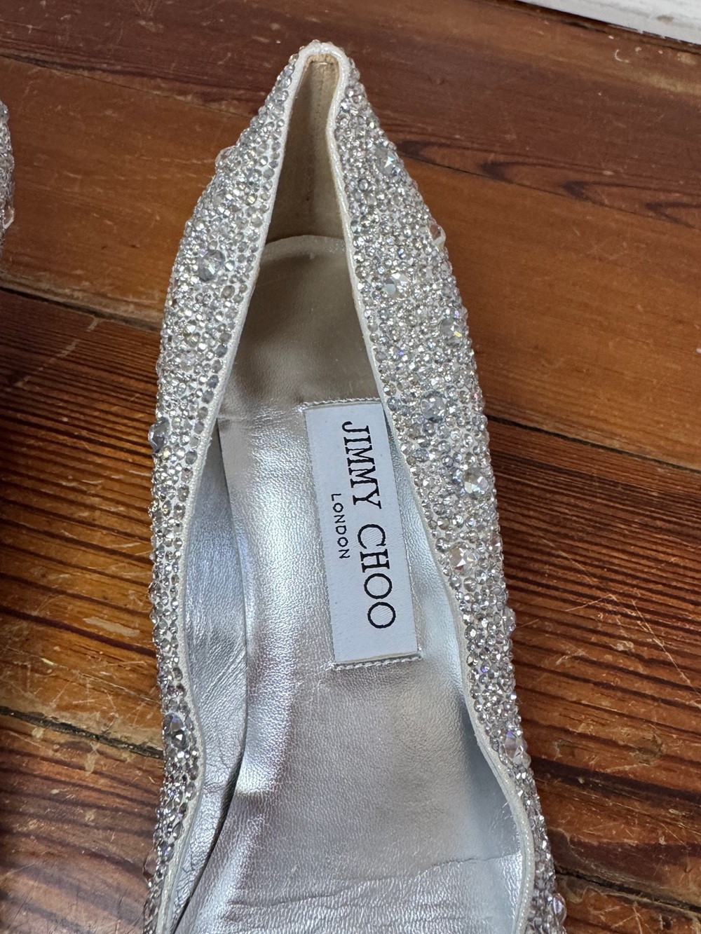 Jimmy Choo "Cinderella" Allure Crystal Covered Pointy Toe Pumps Heels 9 / 39 - Picture 12 of 15